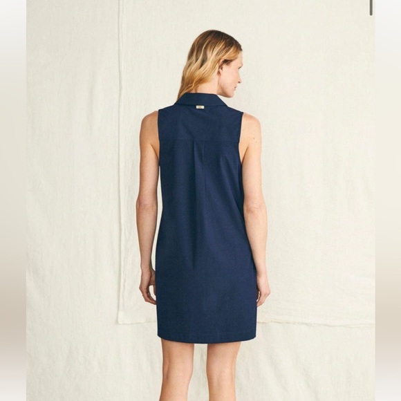 Faherty All Day Polo Dress in Navy Blazer - Picture 3 of 12